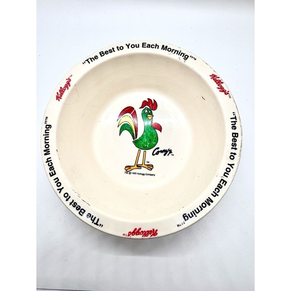 Vintage 1995‎ Kelloggs Cereal Bowls Set Toucan Sam Corny Rooster Melamine Retro - Picture 5 of 7